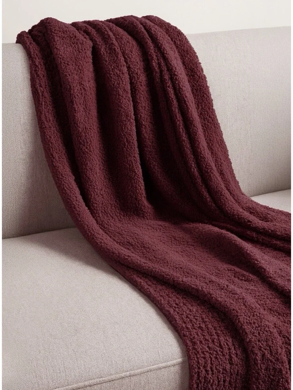 NWT Sunday Citizen Snug Lap Throw Blanket Cherry Lacquer 60